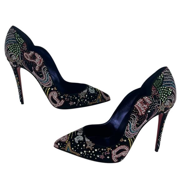 Christian Louboutin Limited Edition Hot Chick Starlight Embellished Pumps 100MM - Picture 6 of 16